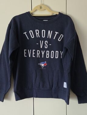 Toronto Vs Everybody Navy Crewneck Sweatshirt with Blue Jay Logo